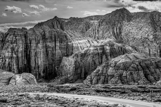 Scenic route through Snow Canyon in Utah - travel photography