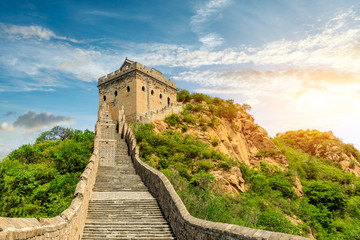 Fototapeta premium The Great Wall of China at sunset
