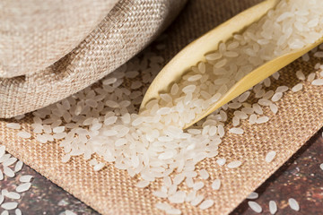 Ripe and harvested rice