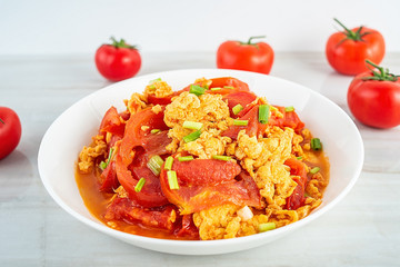 Chinese country dish tomato scrambled eggs