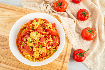 Chinese country dish tomato scrambled eggs