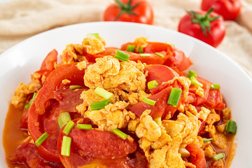 Chinese country dish tomato scrambled eggs
