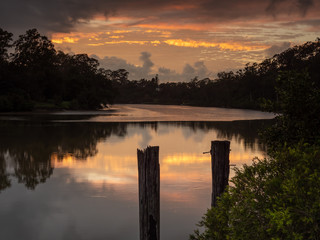River Sunrise Reflections