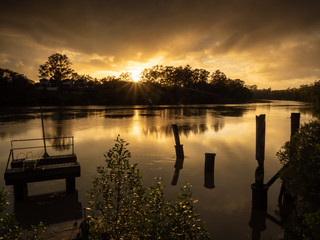 River Sunrise Reflections