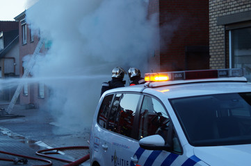 firefighters at work