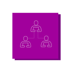 Fototapeta premium Business structure Vector Line Icon