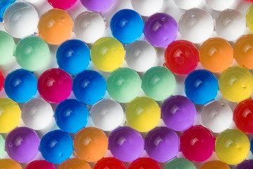 A background of multicolored spheres