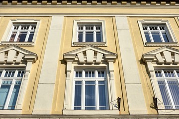 Facade Of Palace In Sibiu, Romania