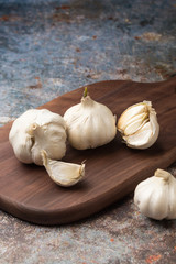 Shoot garlic up close