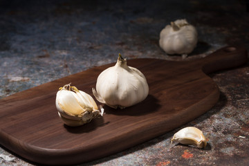 Shoot garlic up close
