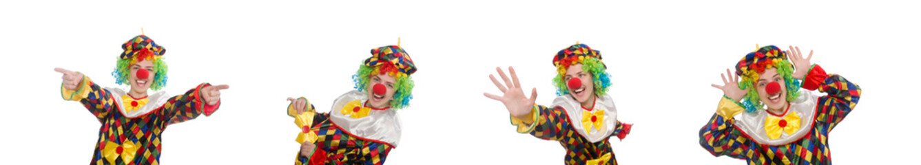 Clown isolated on the white background