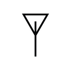 mobile phone signal strength isolated vector
