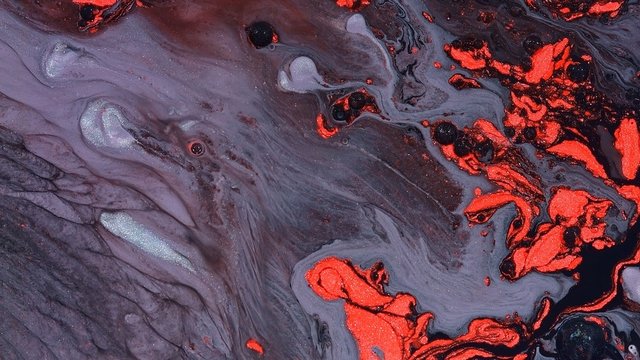 red black silver complex vivid paint abstract