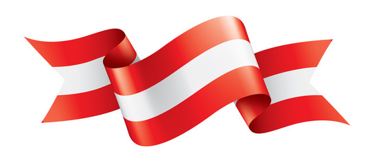 Austria flag, vector illustration on a white background