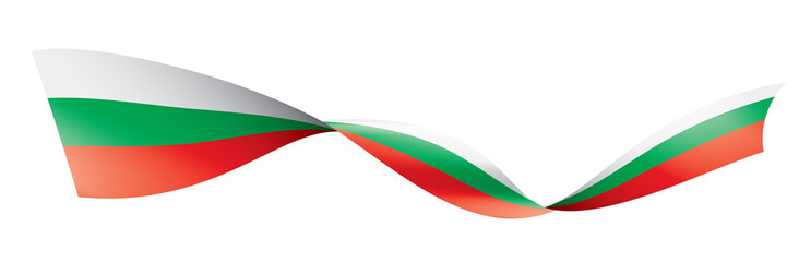 Bulgaria flag, vector illustration on a white background