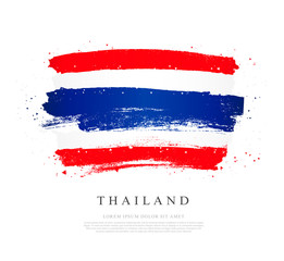 Flag of Thailand. Vector illustration on white background.