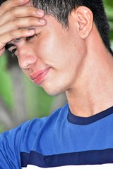 Obraz premium Stressed Minority Male Man