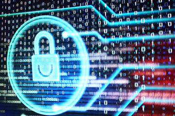 computer data matrix. vertical digital binary code moving motion downward. light up blue one and zero text flowing down. black background space with multiple layers coding.