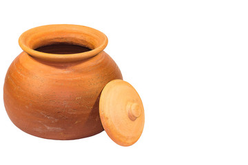 Old clay pot or Sculpture Clay pot