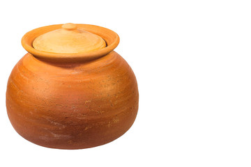 Old clay pot or Sculpture Clay pot