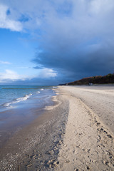 Upcoming thunderstorm at the Baltic Sea