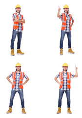 Industrial worker isolated on white 