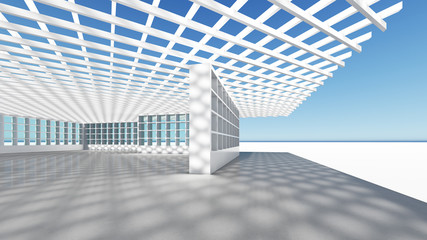Fototapeta premium white room & blue sky