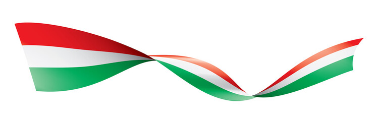 Hungary flag, vector illustration on a white background