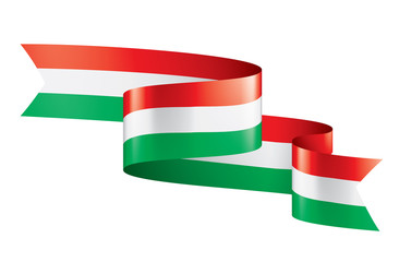Hungary flag, vector illustration on a white background