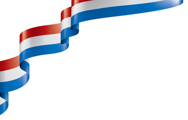 Netherlands flag, vector illustration on a white background