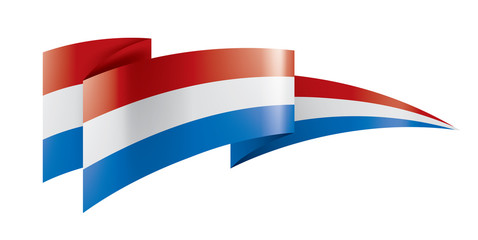 Netherlands flag, vector illustration on a white background
