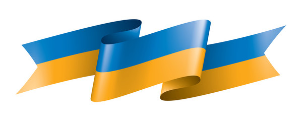 Ukraine flag, vector illustration on a white background