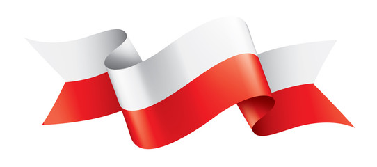 Poland flag, vector illustration on a white background