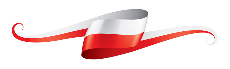 Poland flag, vector illustration on a white background