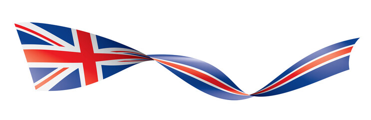 Obraz na płótnie Canvas United Kingdom flag, vector illustration on a white background
