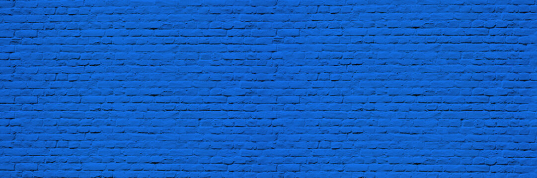 Blue brick wall