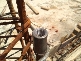 coupler used in the reinforcement of  column