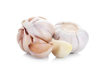 Garlic isolated on white background