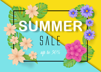summer sale vector banner