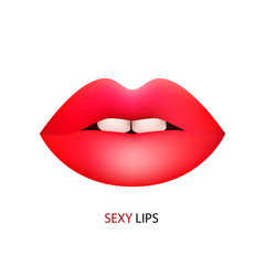 Red womans lips
