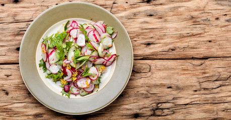 Salad of radish and green