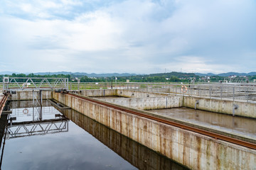 Fototapeta na wymiar Sewage treatment plant
