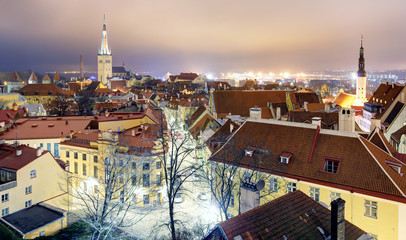 Tallin city, Estonia at sunrise