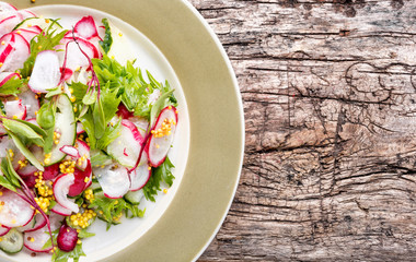 Spring salad with radishes
