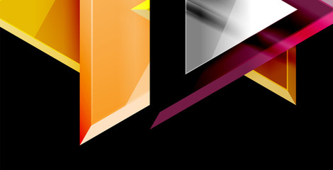 Dynamic triangle composition abstract background