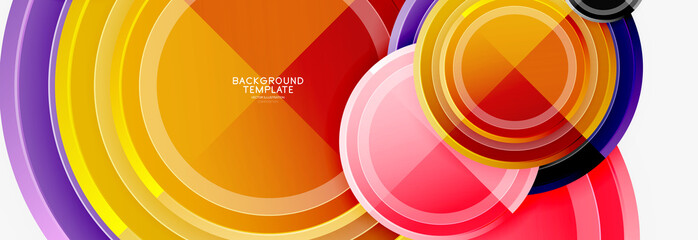 Fototapeta premium Circular pattern, abstract circles composition
