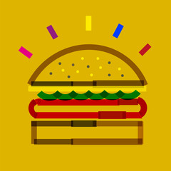 Hamburger icon on colorful modern background