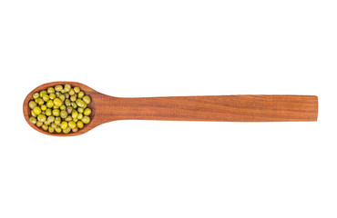 Mung beans in spoon