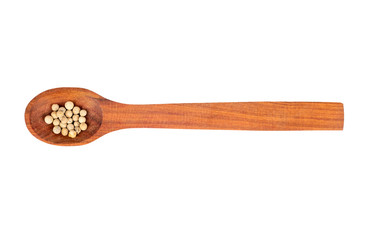 White pepper peas in spoon