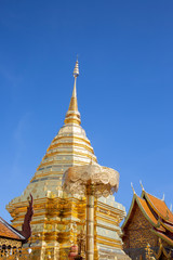 Fototapeta premium Wat Phra That Doi Suthep is a Theravada Buddhist temple in Chiang Mai Province, Thailand. Travel asia.